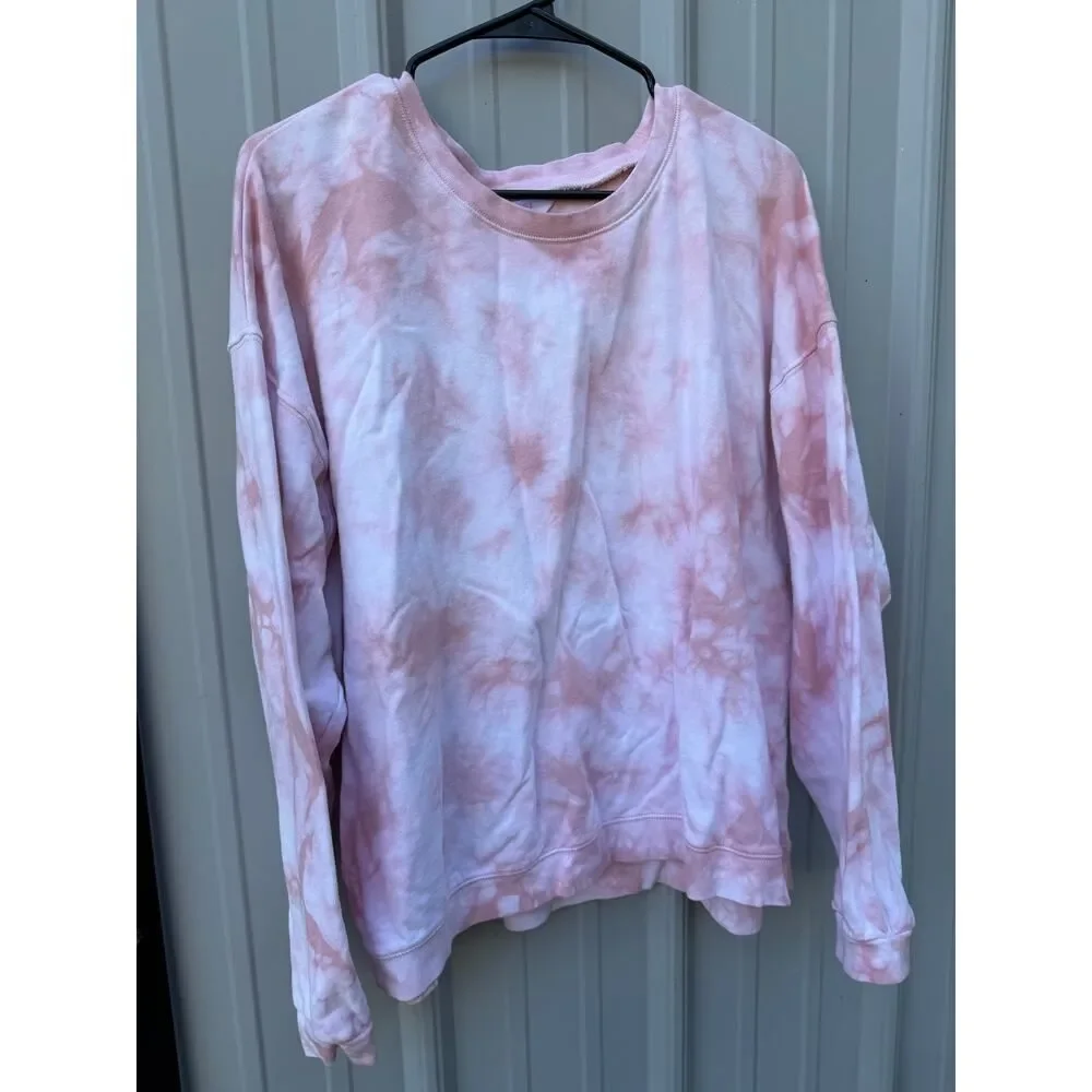 Time & Tru Tie Dye Sweatshirt Womens Boxy Fit Sweatshirt Size XXL
